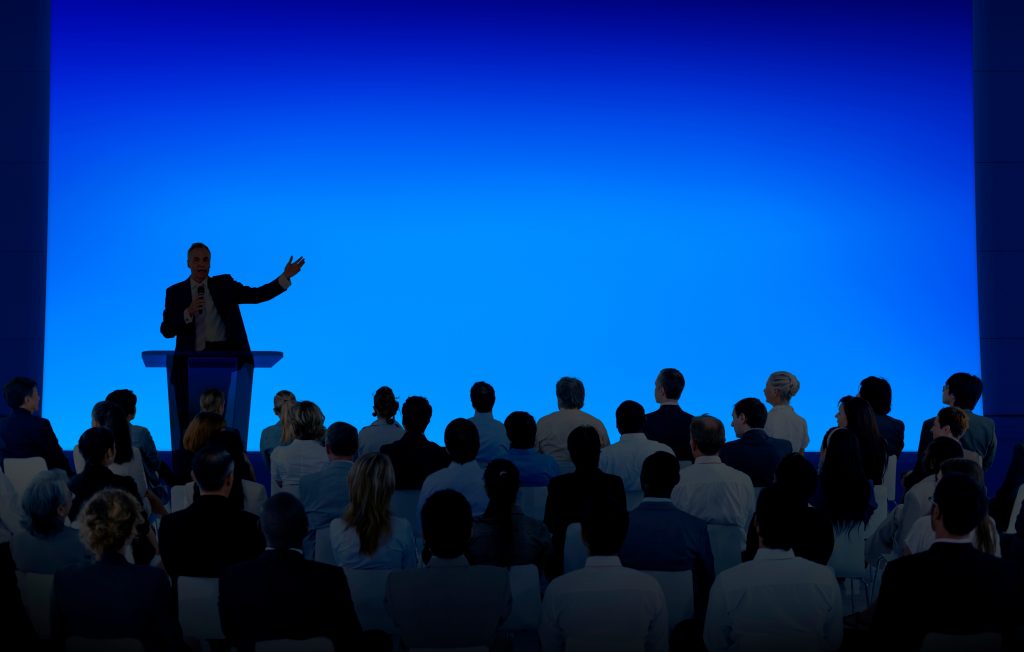 large corporate business presentation